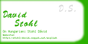 david stohl business card